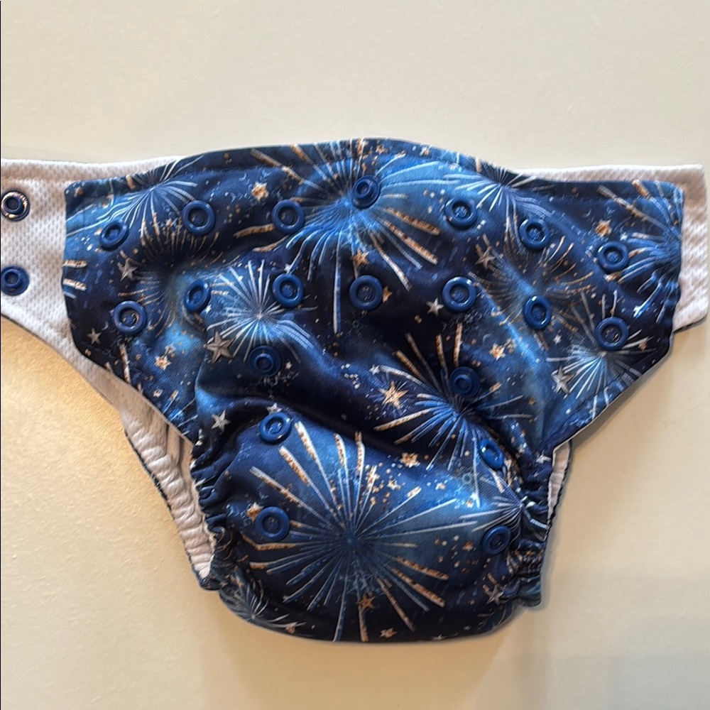 Blue Fireworks Kids Swim Diaper